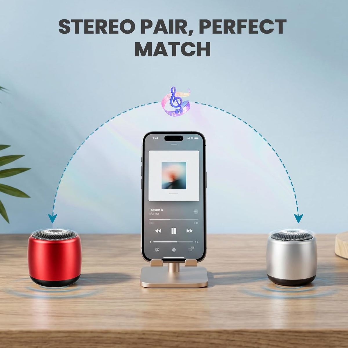 Best Mini Portable Bluetooth Speaker with HD Sound & Bass (Red)