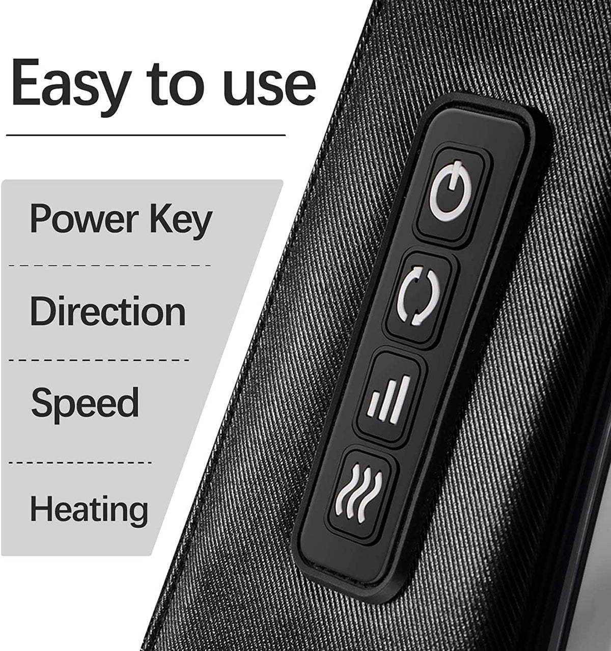 Shiatsu Neck & Back Massager with Heat for Pain Relief Deep Tissue