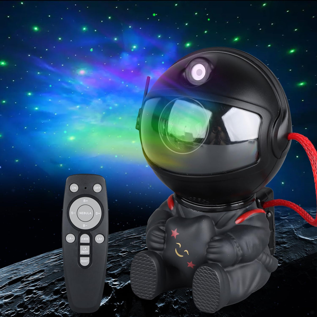 Astronaut Galaxy Star Projector, Night Light for Kids, Original Black