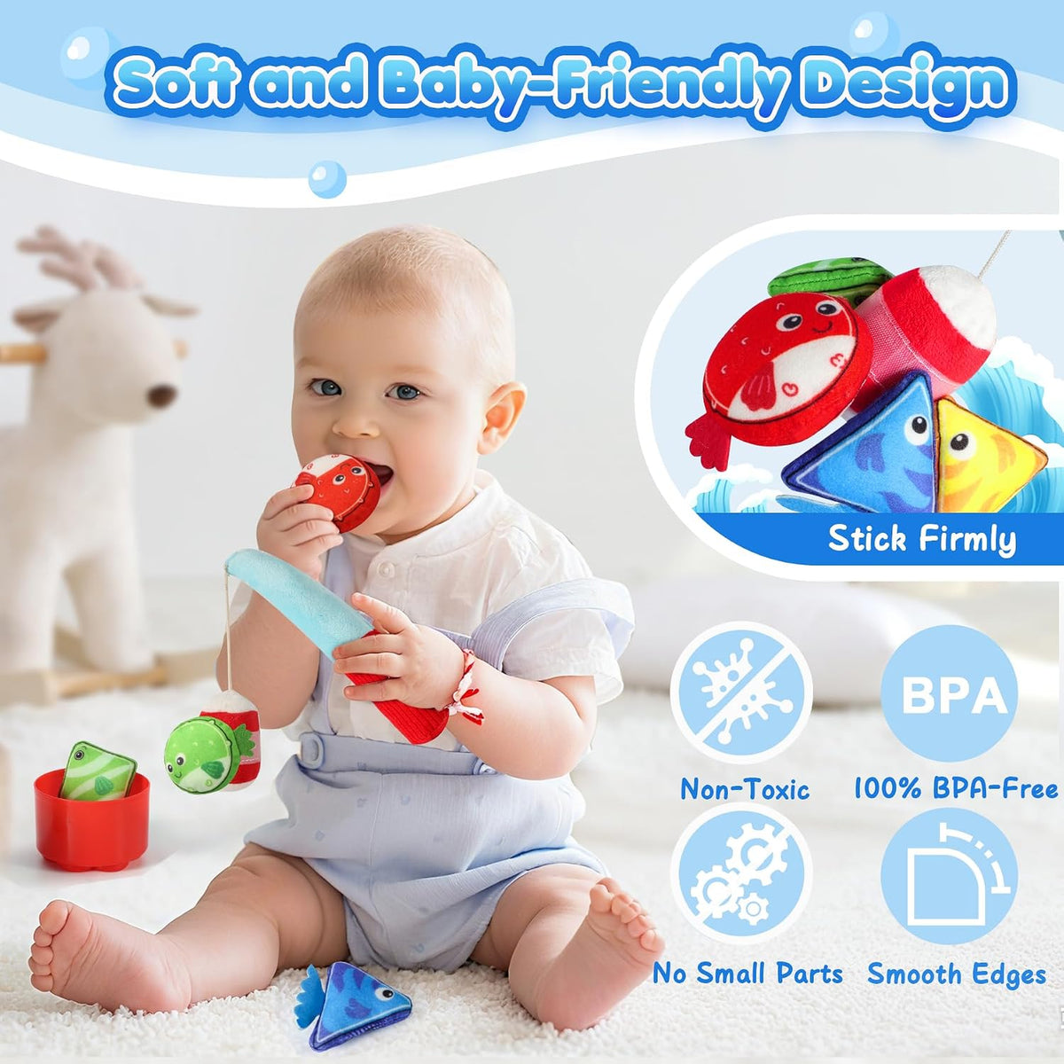 Montessori Toys for 1-2 Years Old Boy Girl, Birthday Gift, Fishing Game