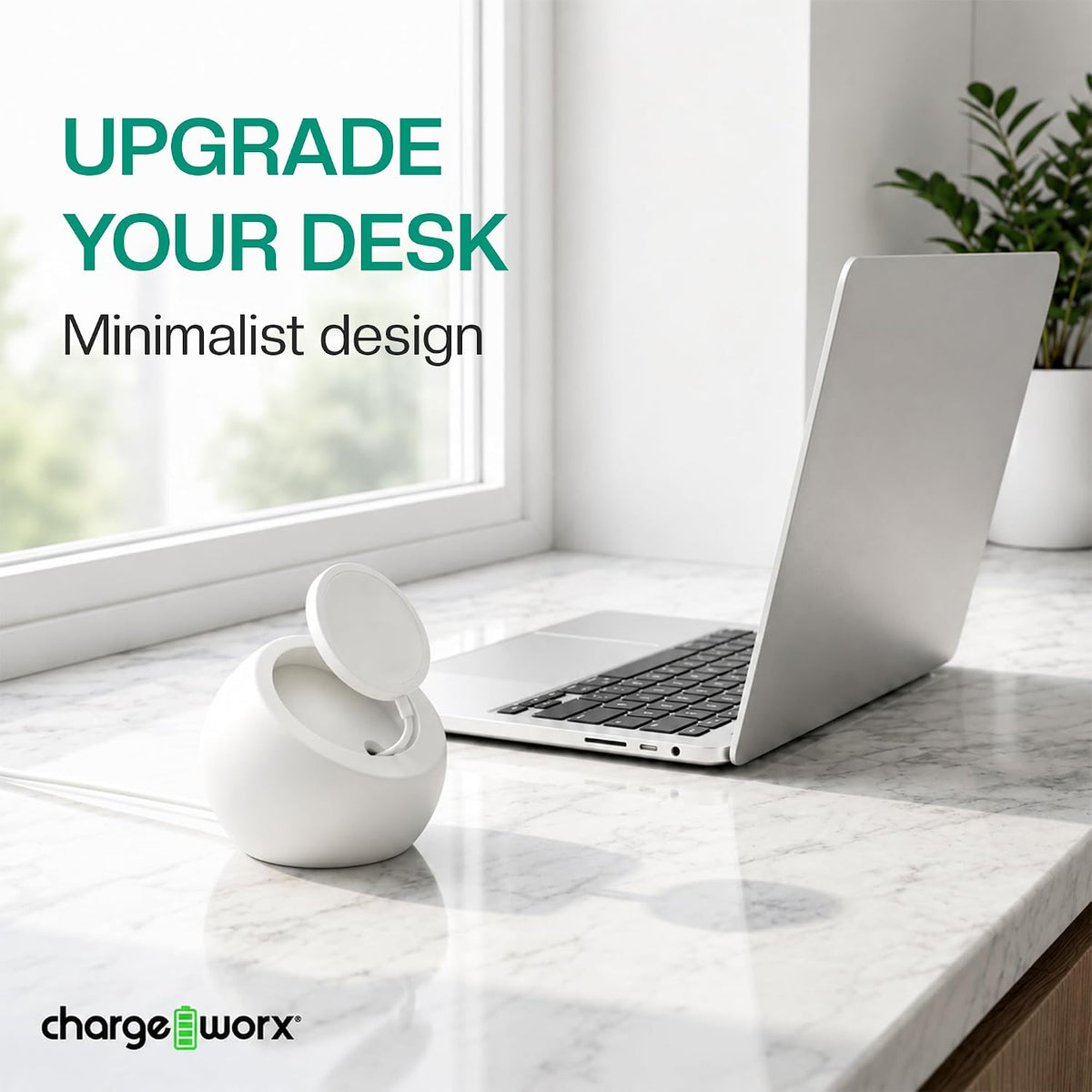 Wireless Charger, Magsafe Charger Stand, Phone Stand for Desk, White