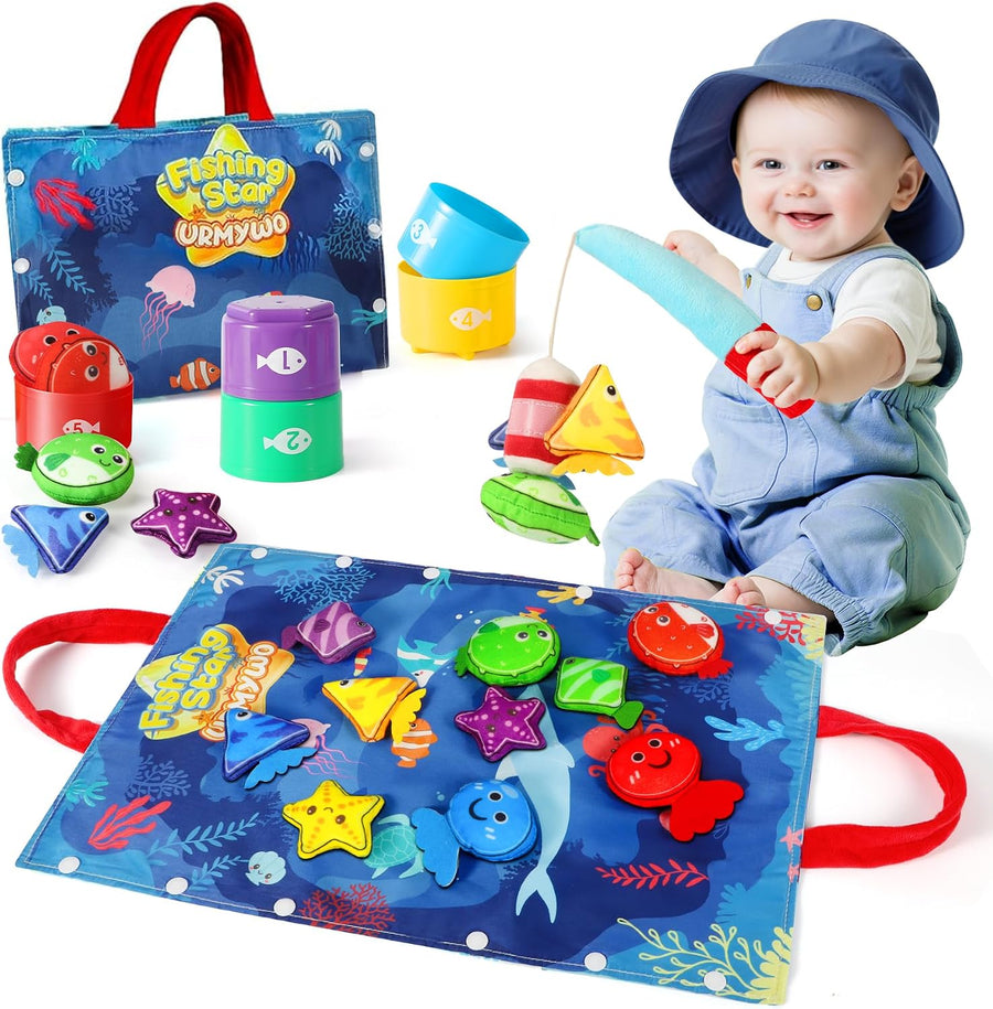 Montessori Toys for 1-2 Years Old Boy Girl, Birthday Gift, Fishing Game