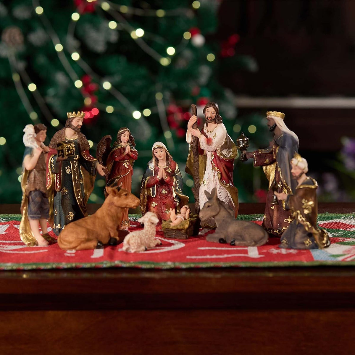 Nativity Set Christmas Scene Set Figurines Statue 6 Inch 11 Pcs