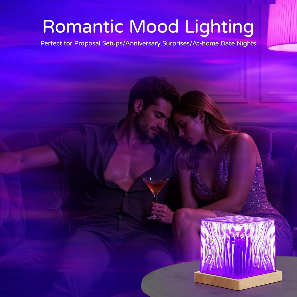 Northern Lights Projector,4.5" Aurora Light Projector Luminorthe Cube Lamp Mood Ambient Lighting with 16 Colors and Aurora Drift Effects for Room Decor Teen Girl Gifts Classroom