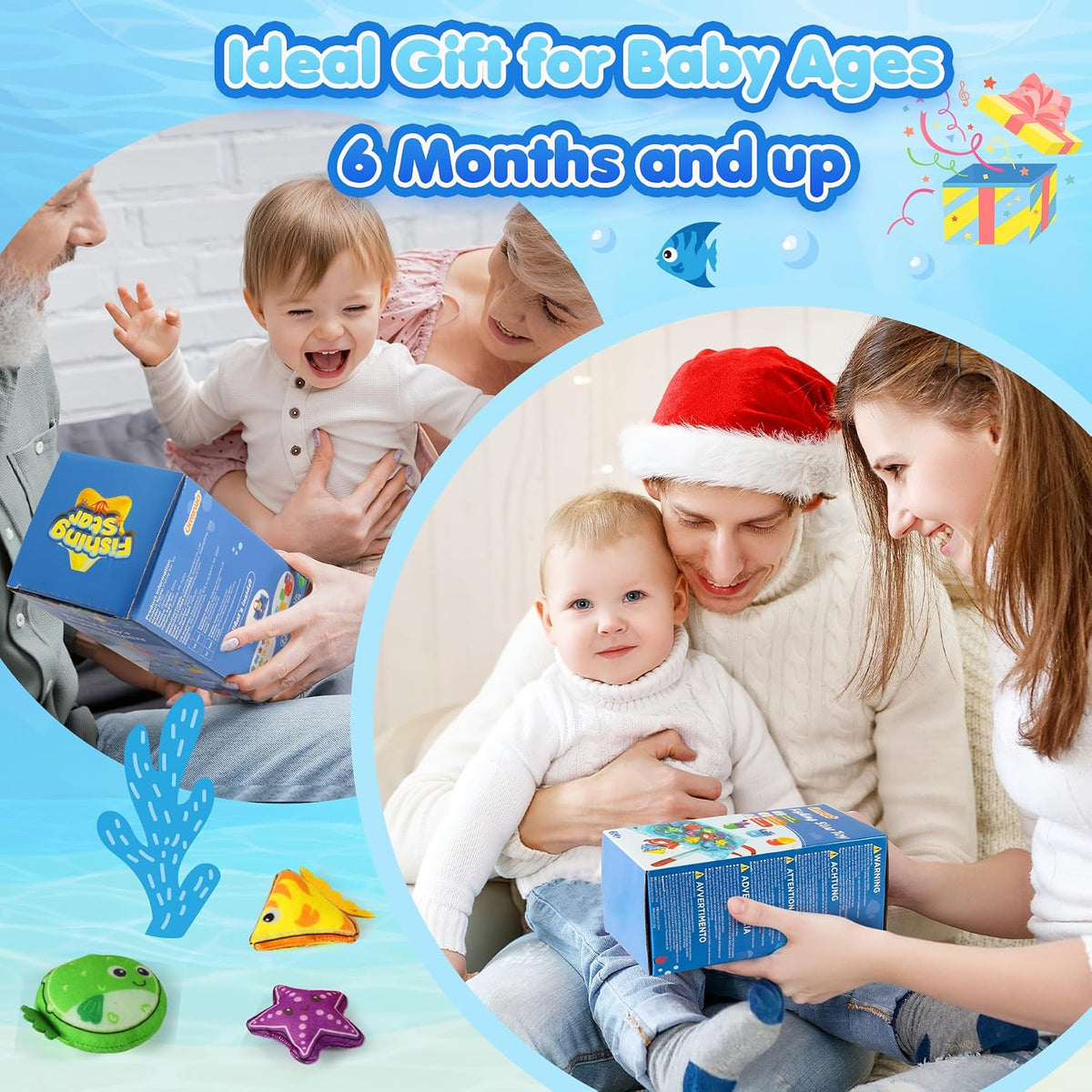 Montessori Toys for 1-2 Years Old Boy Girl, Birthday Gift, Fishing Game
