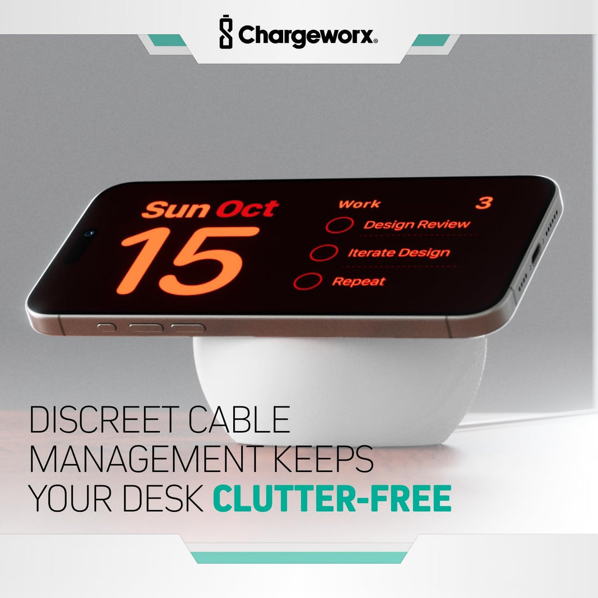 Wireless Charger, Magsafe Charger Stand, Phone Stand for Desk, White