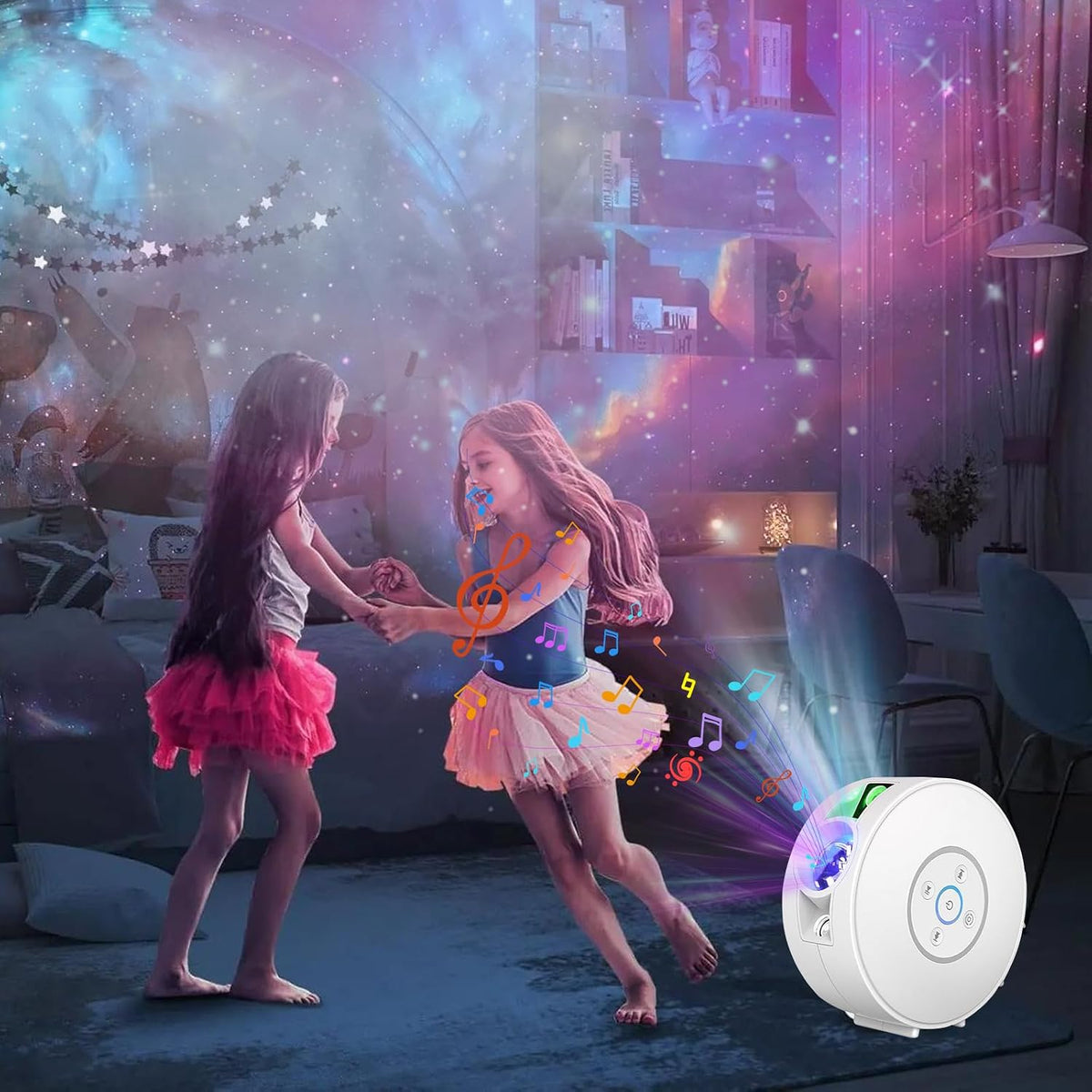 Smart Galaxy Star Projector - APP Control Bluetooth Speaker 6 Slides