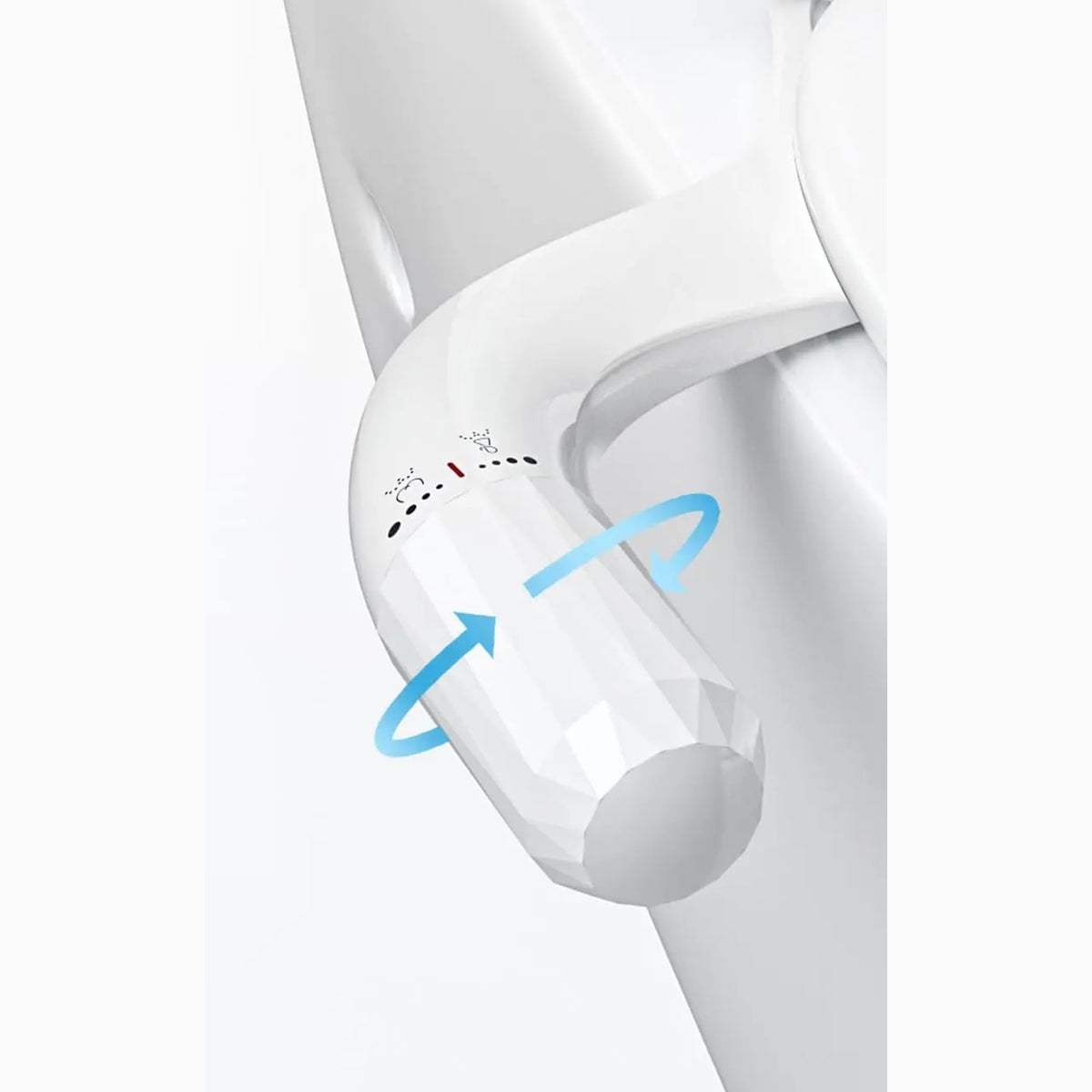 Ultra-slim bidet attachment – adjustable water pressure dial