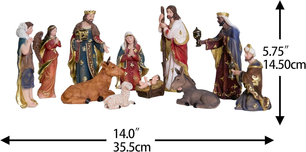 Nativity Set Christmas Scene Set Figurines Statue 6 Inch 11 Pcs