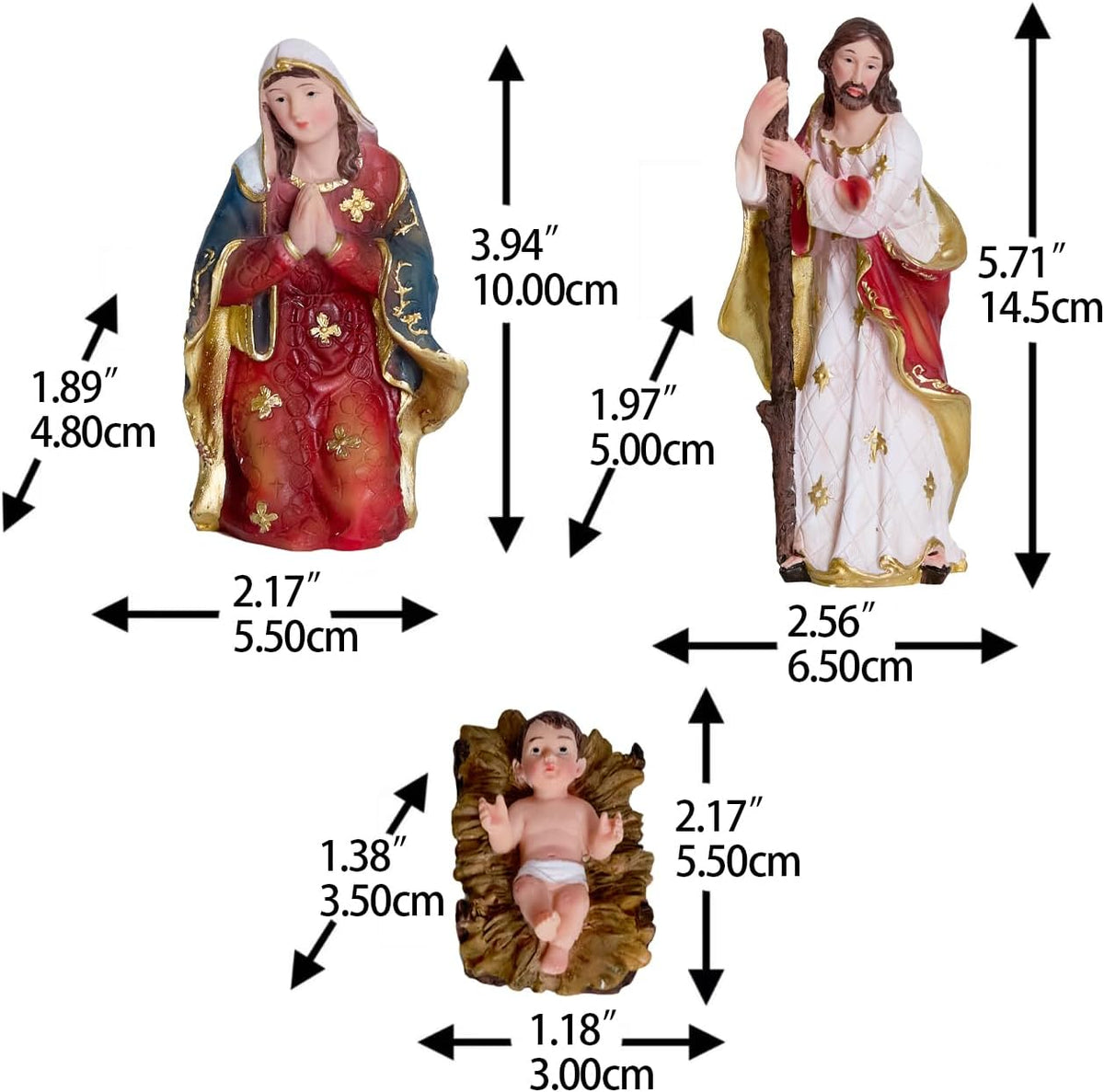 Nativity Set Christmas Scene Set Figurines Statue 6 Inch 11 Pcs